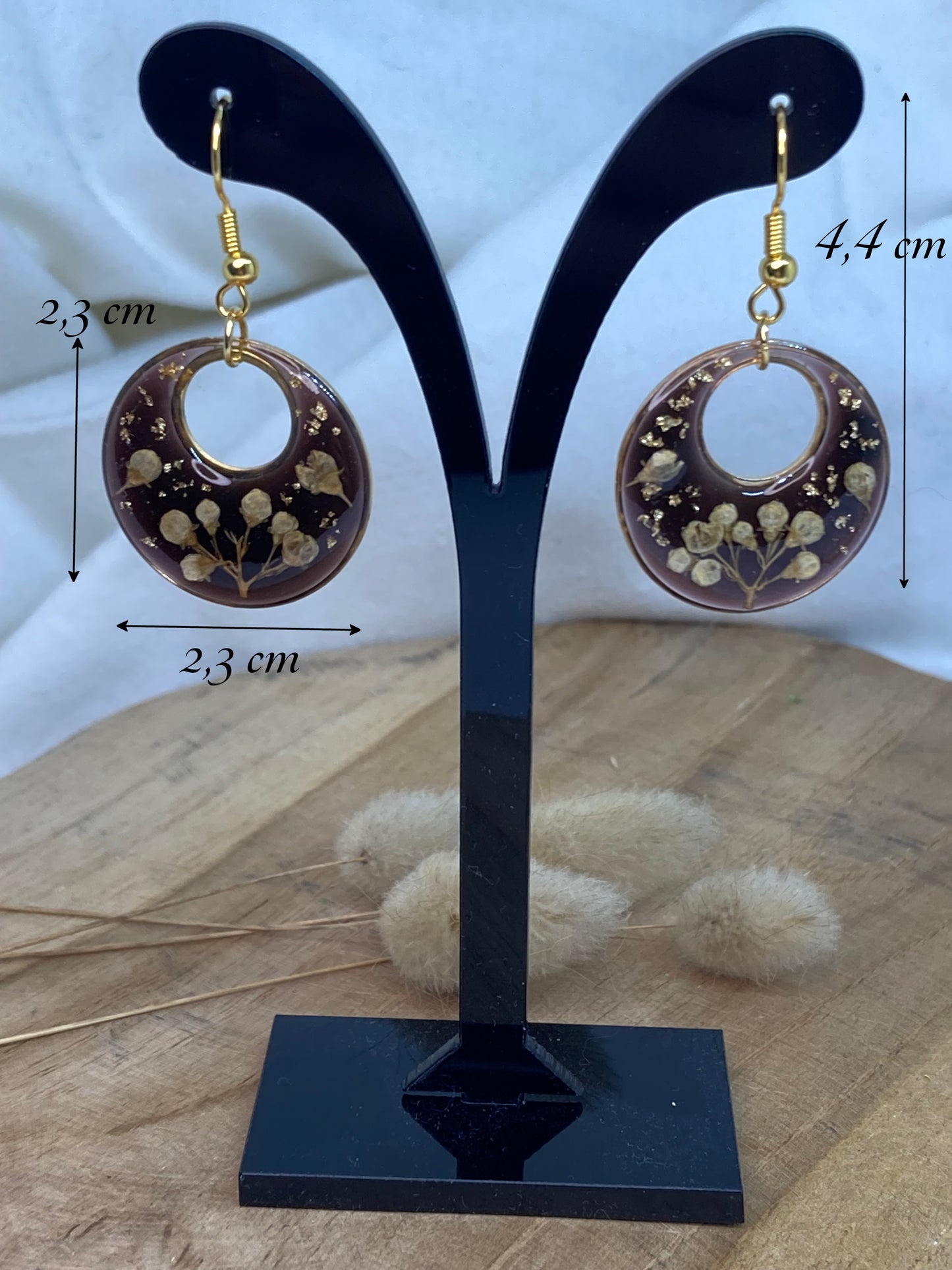 Boucles d'oreilles rondes Fleurs Sauvages